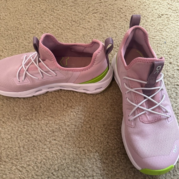 On Cloud Kids Cloudleap Shoes- Pink and Green - Picture 4 of 7